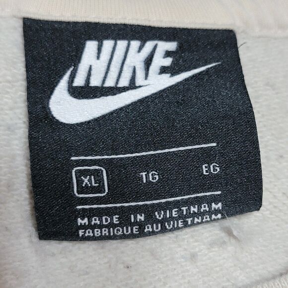 Nike LS White Crewneck Oversized Sweatshirt "Trademark Swoosh" - Size XL - Picture 5 of 6